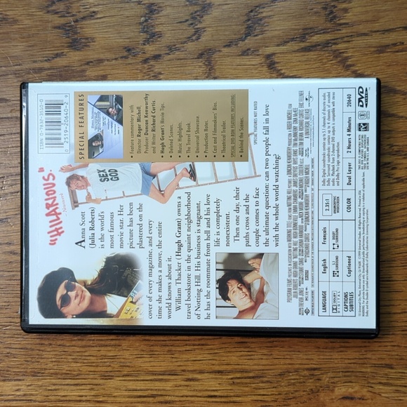 Julia Roberts Hugh Grant Notting Hill Collector's Edition DVD Romantic Comedy - Picture 3 of 6